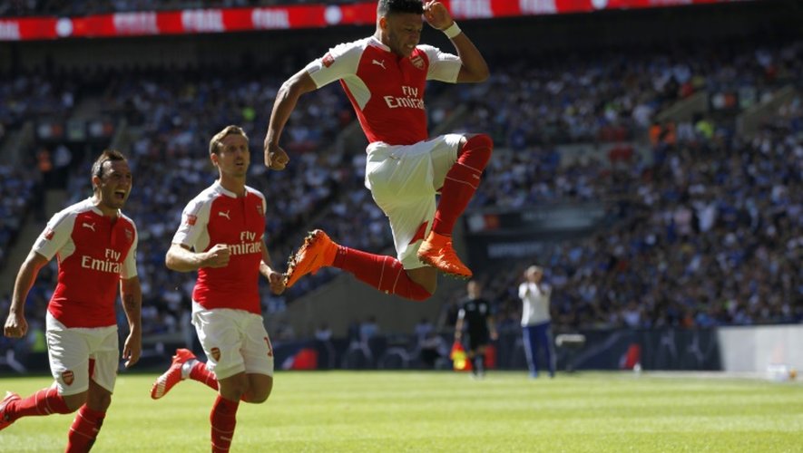Alex Oxlade-Chamberlain auteur du but d'Arsenal face à Chelsea lors du Community Chield, le 2 août 2015 à Wembley