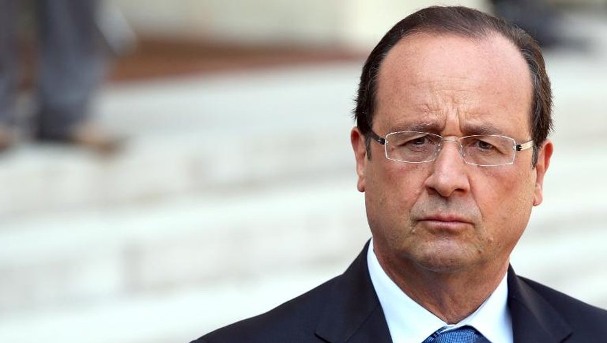 Le président François Hollande s'exprime à l'Elysée le 29 août 2013