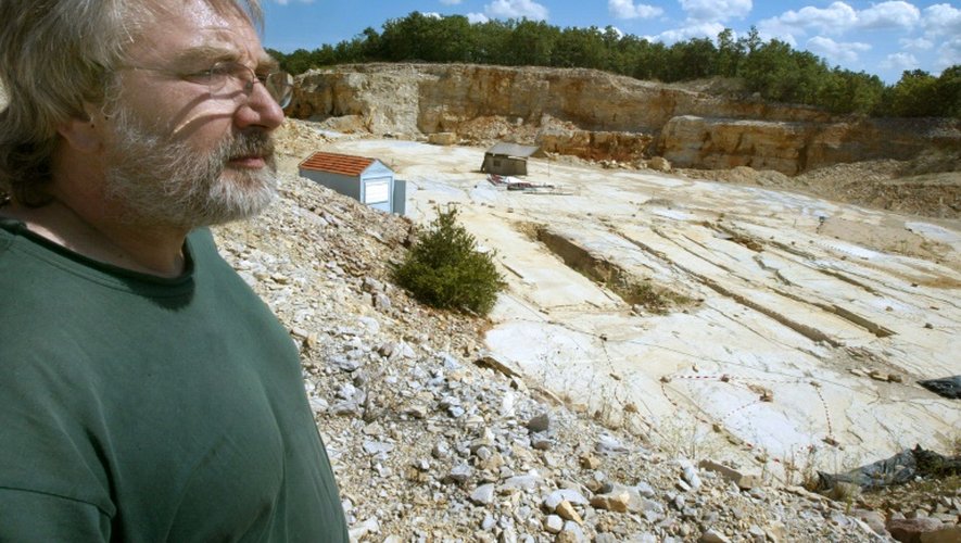 Jean-Michel Mazin, paléontologue, le 12 août 2005 à Crayssac, dans le sud de la France