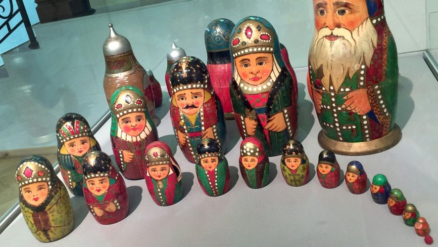 Les traditionnelles poupées russes le 15 juillet 2015 lors d'une exposition à Moscou
