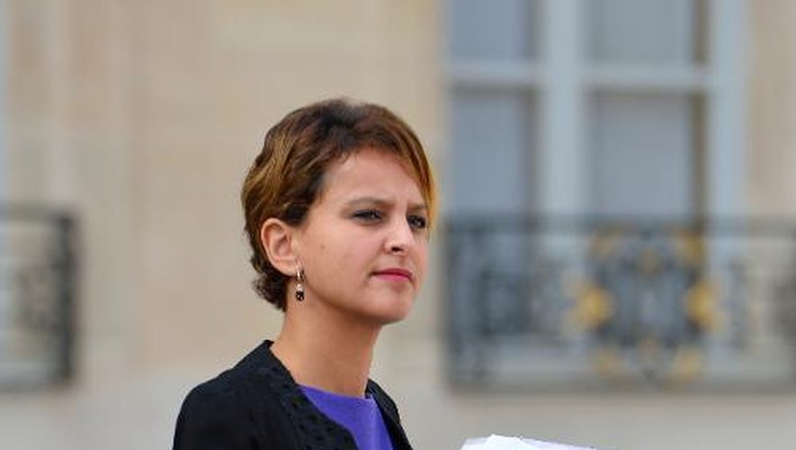 La porte-parole du gouvernement, Najat Vallaud-Belkacem, à l'Elysée à Paris le 2 octobre 2013