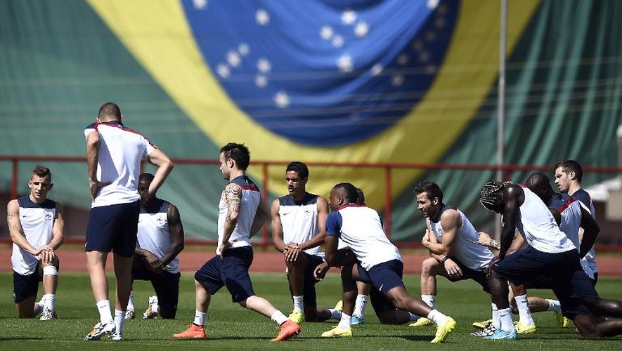L'équipe de France à l'entraînement, le 29 juin 2014 à Brasilia