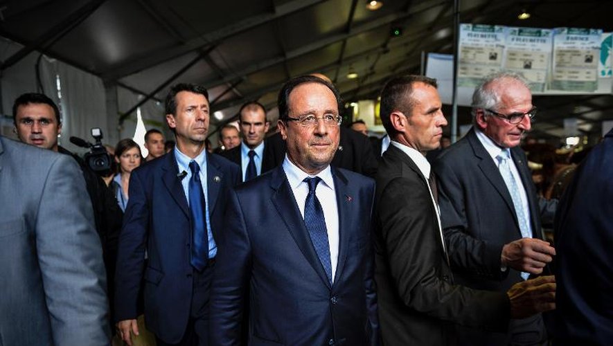 François Hollande en visite le 2 octobre 2013 à Cournon-d'Auvergne