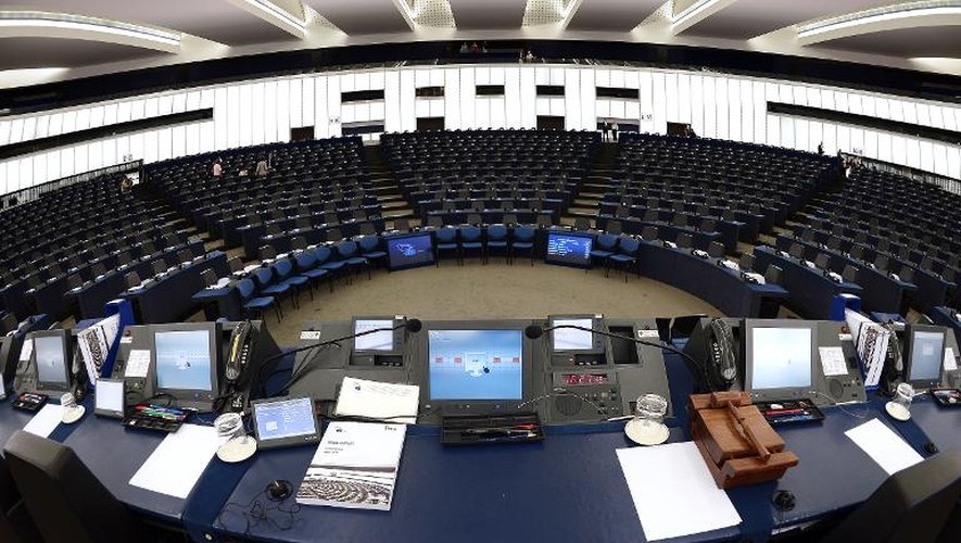 L'hemicycle du parlement européen le 30 juin 2014 à Strasbourg