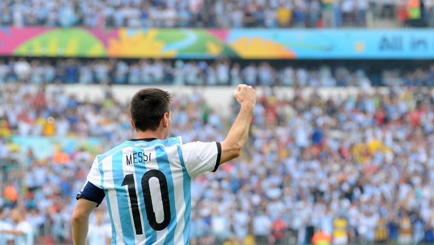 La star argentine Lionel Messi contre le Nigeria, le 25 juin 2014 à Porto Alegre