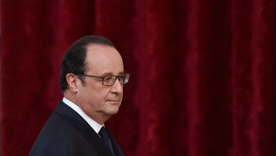 Le président François Hollande à l'Élysée, le 22 juin 2016 à Paris