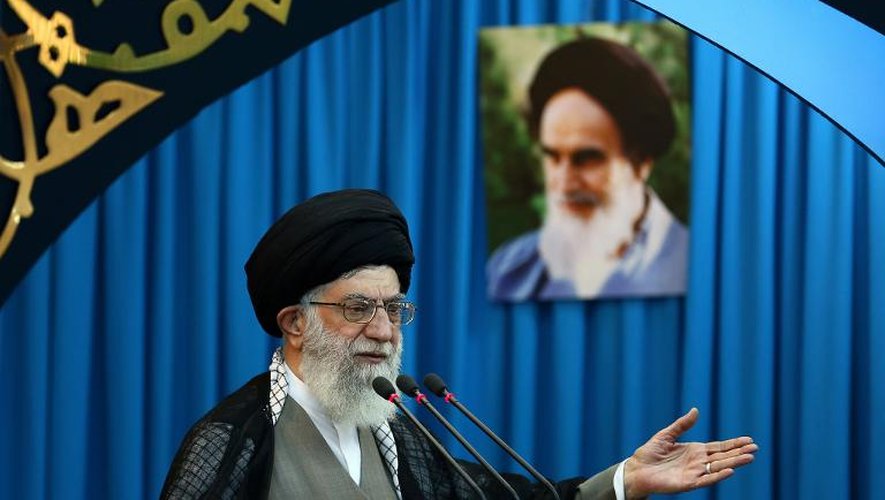 Le guide suprême iranien, Ali Khamenei, à Téhéran le 9 août 2013