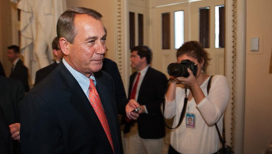 Le républicain John Boehner, président de la Chambre, le 5 octobre 2013 au Capitole, à Washington