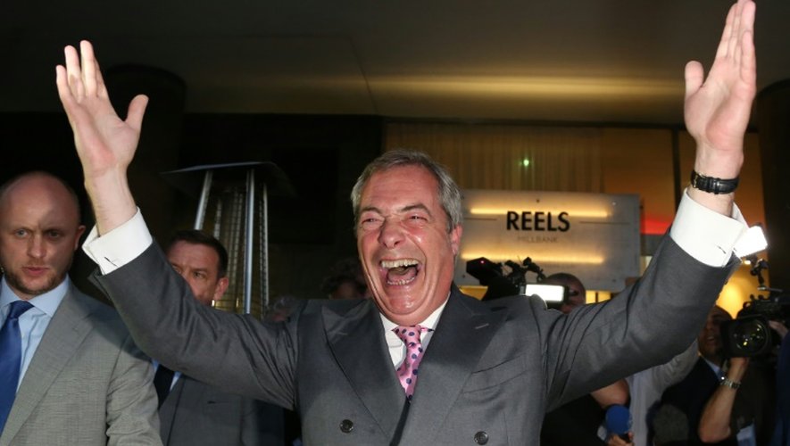 Nigel Farage à l'annonce des résultats le 24 juin 2016 à Londres
