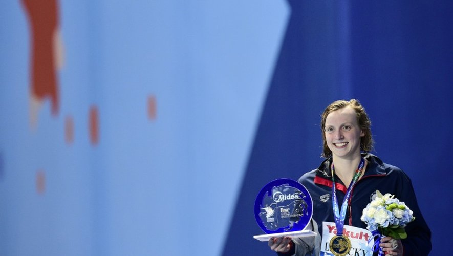 L'Américaine Katie Ledecky, championne du monde du 1500 m aux Mondiaux de Kazan, le 4 août 2015