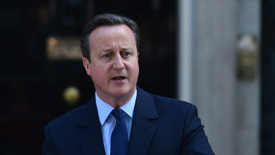 David Cameron devant le 10 Downing Street le 24 juin 2016 à Londres