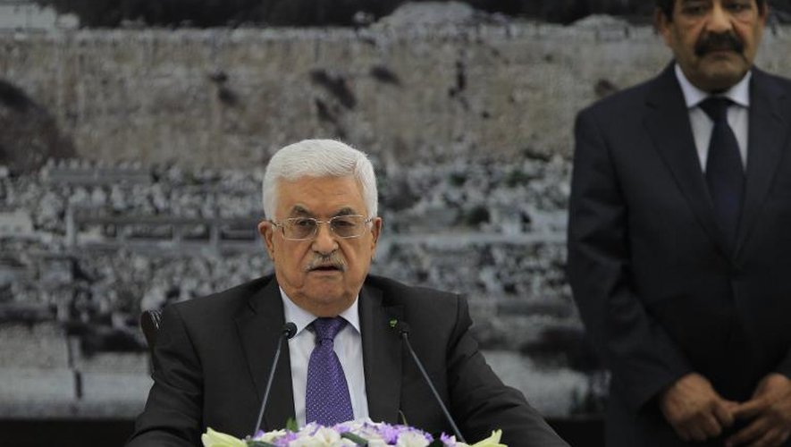 Le président palestinien Mahmoud Abbas, à Ramallah, le 1er juillet 2014