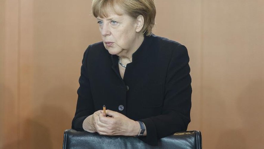 La chancelière allemande Angela Merkel, lors de la réunion hebdomadaire des membres du gouvernement, à Berlin, le 2 juillet 2014