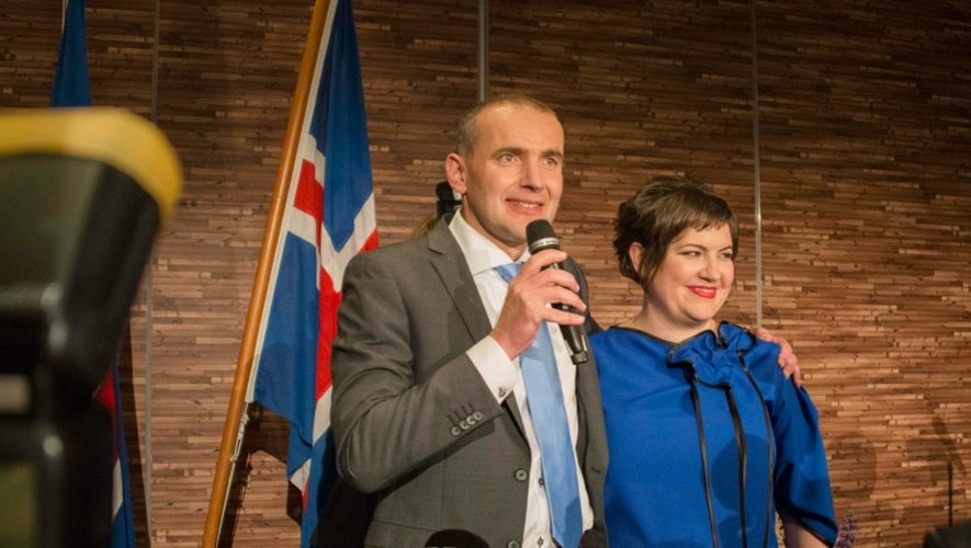 Gudni Johannesson et sa femme Eliza Reid le 25 juin 2016 à Reykjavik