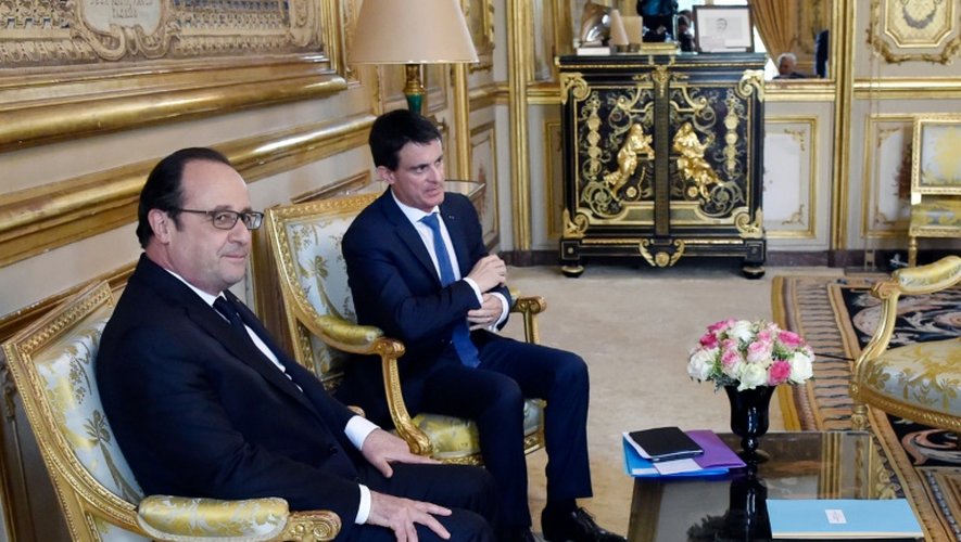 François Hollande et Manuel Valls le 24 juin 2016 à l'Elysée à Paris