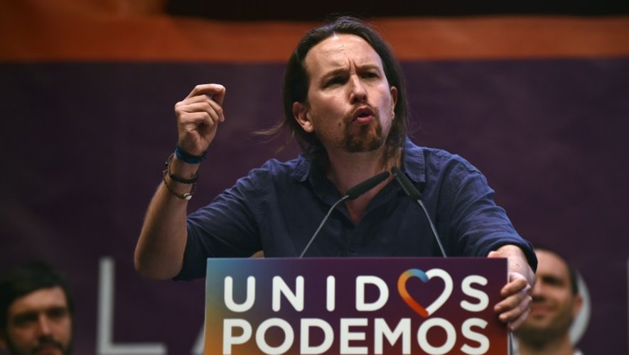 Pablo Iglesias, le leader du parti anti-austérité Podemos, le 24 juin 2016 à Madrid