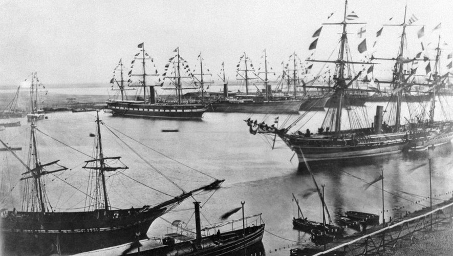 Inauguration du Canal de Suez en Egypte en novembre 1869