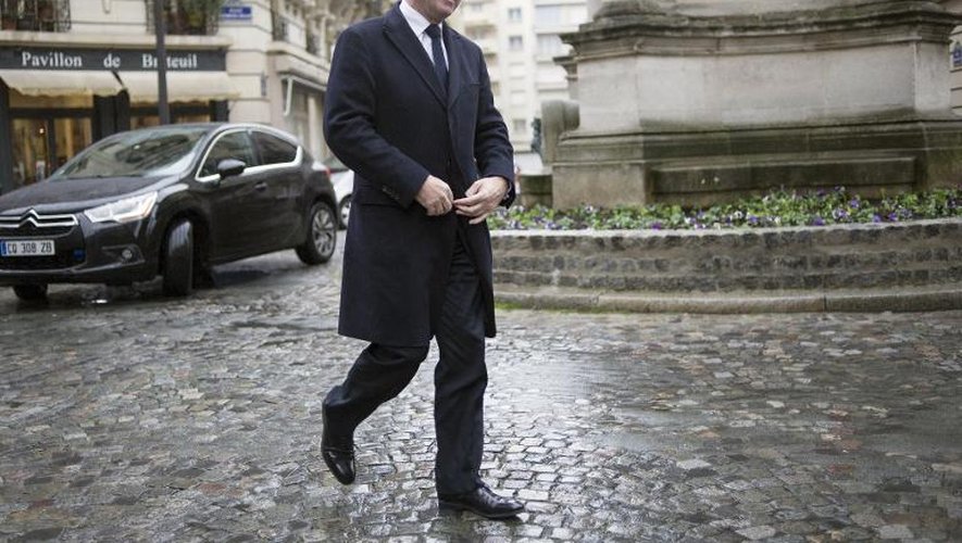 Le maire (UMP), Christian Estrosi, avant une rencontre des "amis de Nicolas Sarkozy", le 29 janvier 2014 à Paris