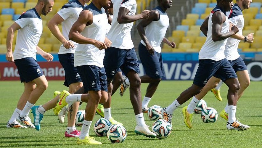 Les Français à l'entraînement, le 3 juillet 2014 au Maracana à Rio