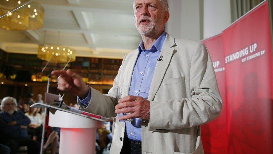 Jeremy Corbyn, leader du parti travailliste  lors d'une réunion, à Londres, le 25 juin 2016