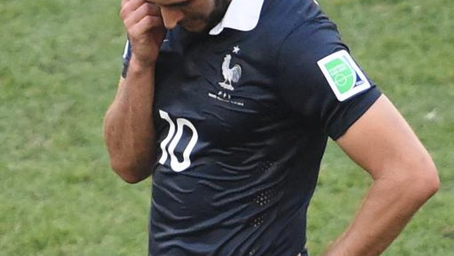 L'attaquant Karim Benzema à la fin du quart de finale de Coupe du Monde perdu par la France contre l'Allemagne, le 4 juillet 2014 à Rio de Janeiro.