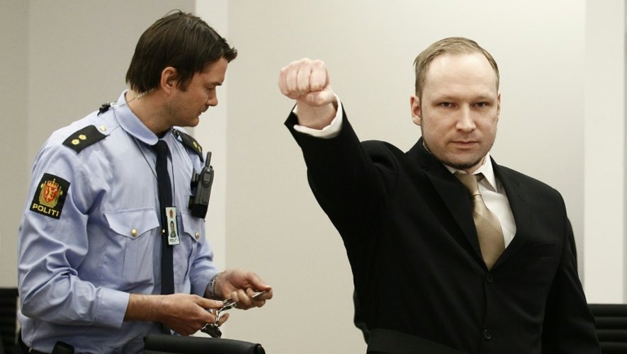 Anders Behring Breivik lors de son procès le 16 avril 2012 à Oslo