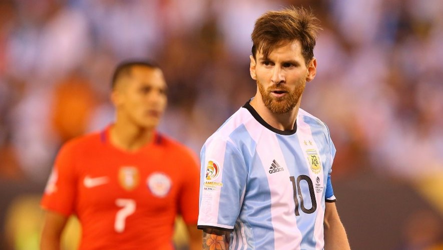 Lionel Messi lors d'un match contre le Chili au MetLife Stadium de Rutherford (Etats-Unis) le 26 juin 2016