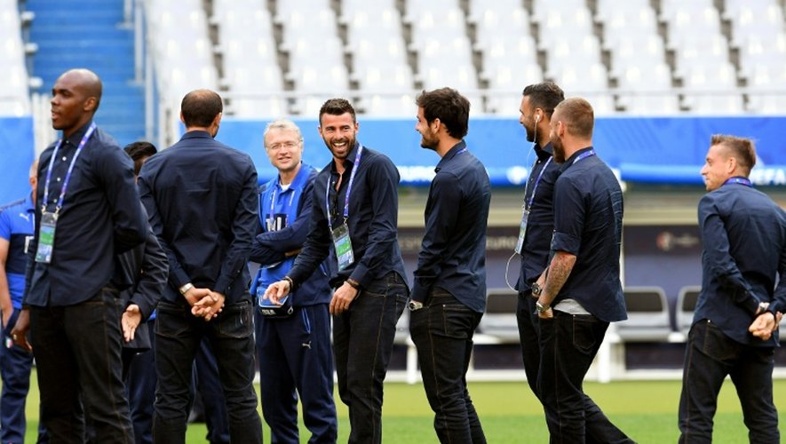 L'équipe d'Italie arrive pour s'entraîner au Stade de France, le 26 juin 2016 à la veille d'affronter l'Espagne à l'Euro
