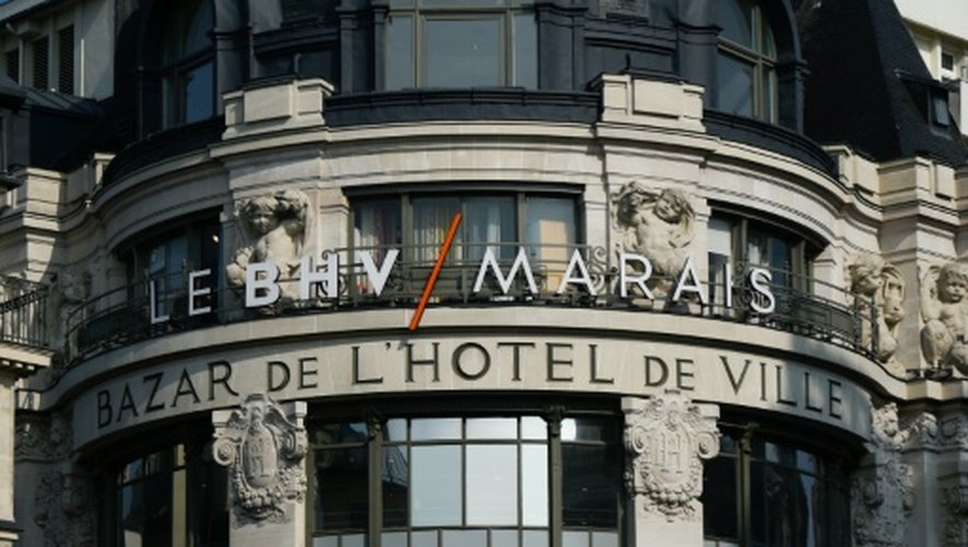 La façade du BHV-Marais, à Paris le 18 mars 2016