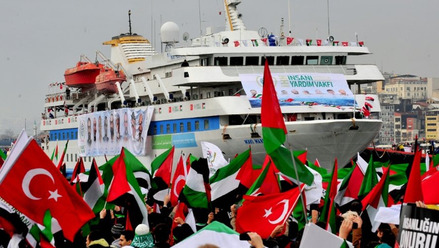Le navire Mavi Marmara le 26 décembre 2010 dans le port d'Istanbul
