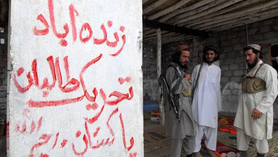 Des membres du mouvement Tehreek-e-Taliban Pakistan dans les zones tribales pakistanaises, le 21 juillet 2008