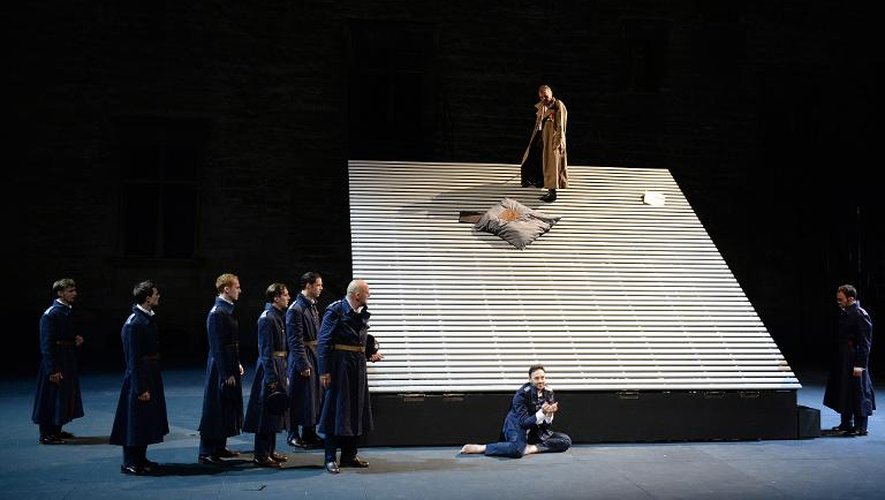 Répétition du "Prince de Hambourg" de Heinrich von Kleist mis en scène par l'Italien Giorgio Barberio, le 2 juillet 2014 à Avignon