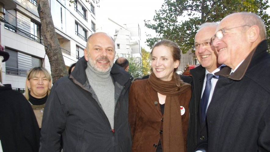 Nathalie Kosciusko-Morizet, candidate UMP à la mairie de Paris, était guidée par Yves Censi et Gérard Paloc...