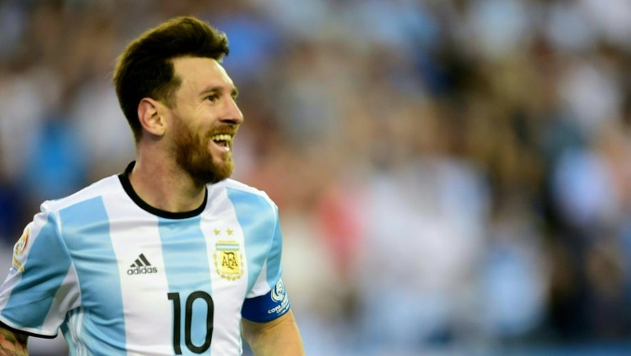 L'Argentin Lionel Messi après un but contre le Venezuela lors de la Copa America à Foxborough, Massachusetts, le 19 juin 2016