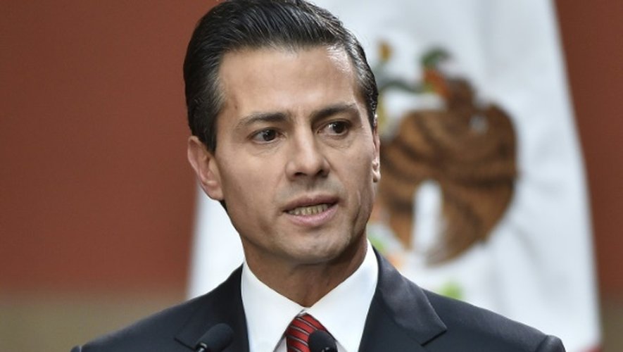 Le président mexicain Enrique Pena Nieto à Mexico le 8 janvier 2016