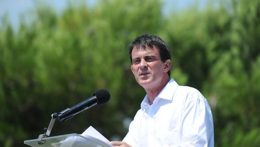 Le Premier ministre Manuel Valls, le 6 juillet 2014 à Vauvert, dans le sud de la France