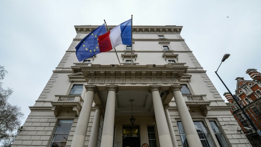 L'ambassade de France, le 25 janvier 2016 à Londres