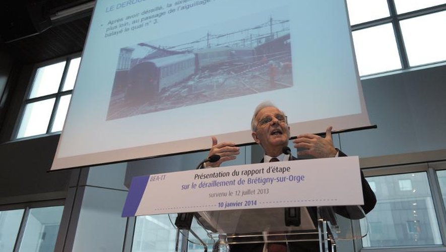 Claude Azam présente le 10 janvier 2014 à La Défense le rapport d'étape du Bureau d'enquête sur les accidents de transport terrestre