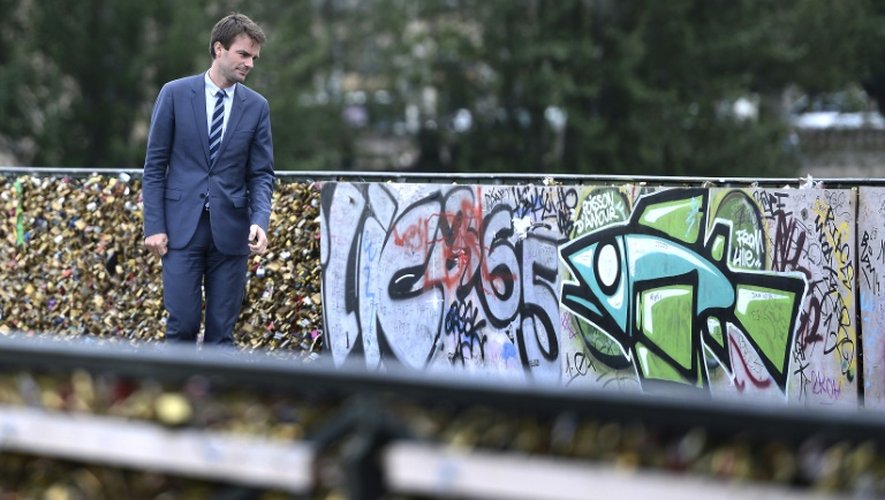Le premier adjoint au maire de Paris, Bruno Julliard, se tient sur le Pont des Arts, le 1er juin 2015 à Paris