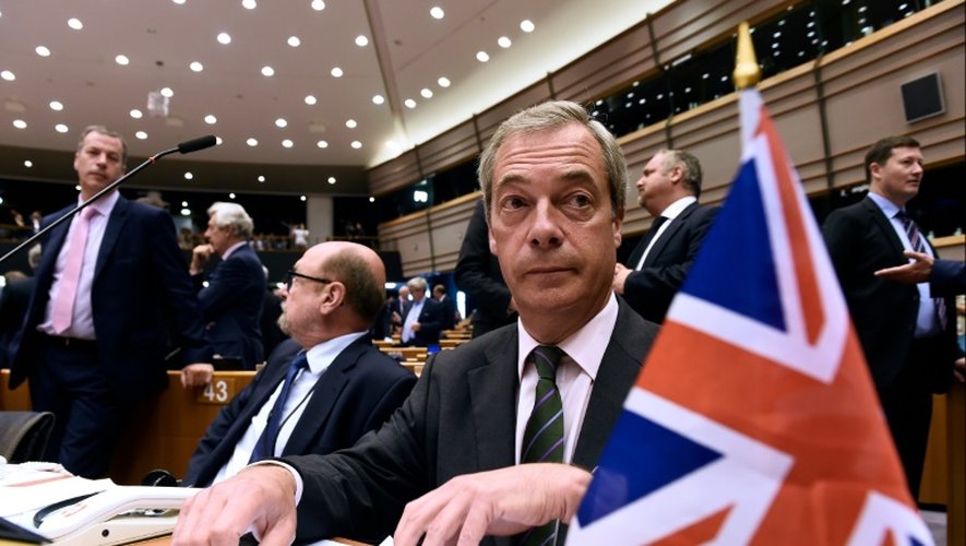 Le leader du parti anti-immigration britannique (Ukip) Nigel Farage le 28 juin 2016 à Bruxelles