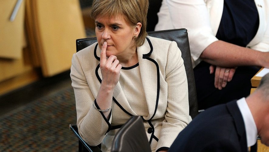 La Première ministre écossaise Nicola Sturgeon au Parlement écossais le 28 juin 2016 à Edimbourg