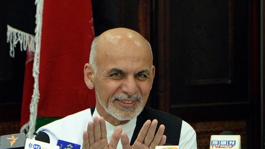 Ashraf Ghani lors d'une conférence de presse le 5 juillet 2014 à Kaboul