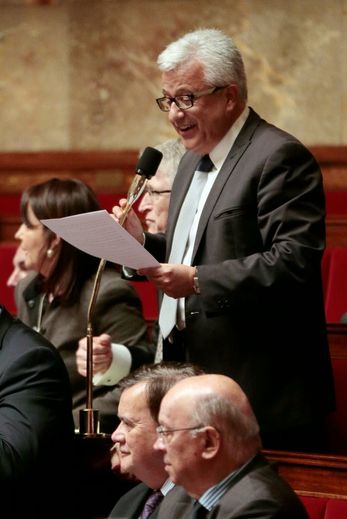 Le député Elie Aboud le 10 mars 2015 à l'Assemblée nationale à Paris