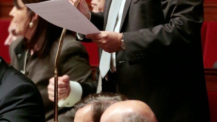 Le député Elie Aboud le 10 mars 2015 à l'Assemblée nationale à Paris