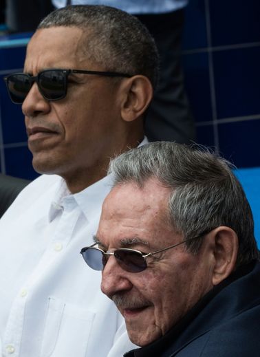 Barack Obama et le président cubain Raul Castro à La Havane, le 22 mars 2016