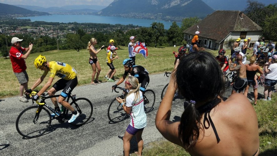 Passage du Tour de France le 20 juillet 2013 dans les Alpes entre Annecy et Annecy-Semmoz