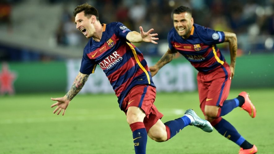 Lionel Messi, auteur d'un doublé pour le Barça face à Séville, en supercoupe, le 11 août 2015 à Tbilissi