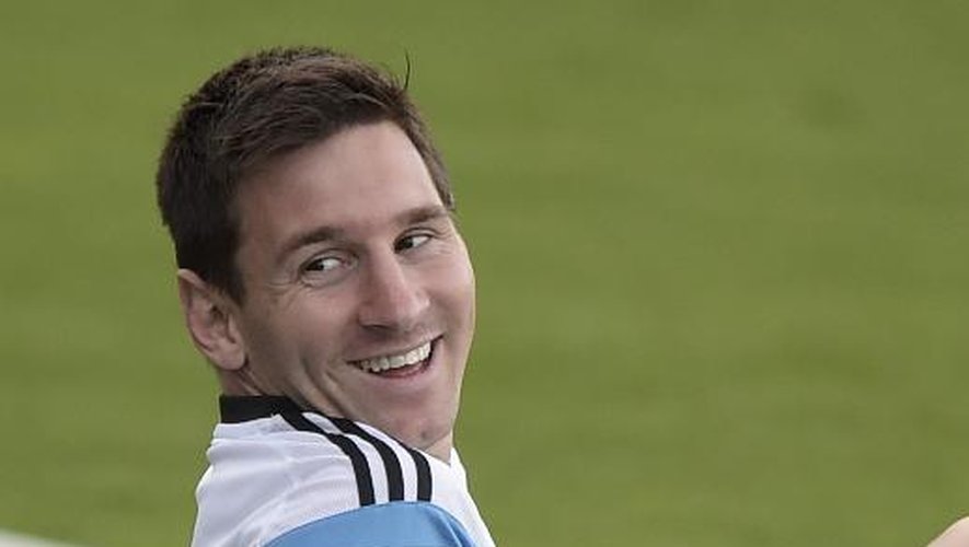 Lionel Messi à l'entraînement à Belo Horizonte le 6 juillet 2014