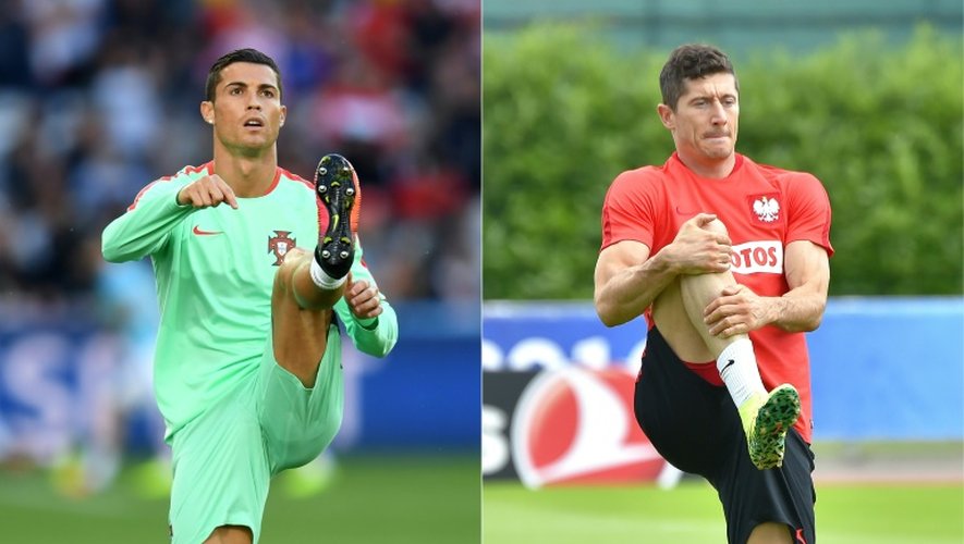 Le Portugais Cristiano Ronaldo et le Polonais Robert Lewandowski