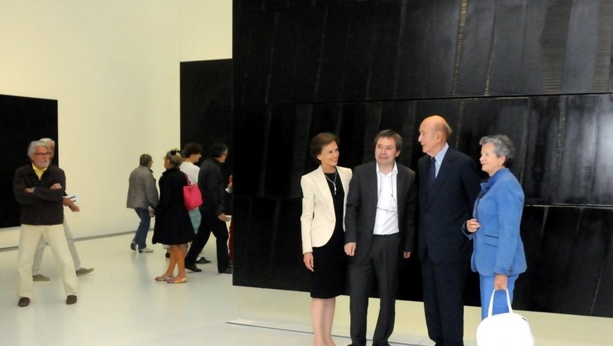 Valéry Giscard d'Estaing en visite au musée Soulages